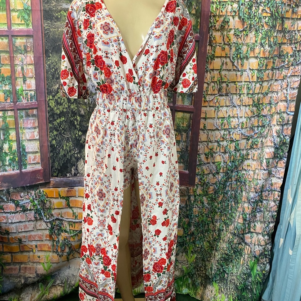 Derek heart Floral maxi dress romper size M